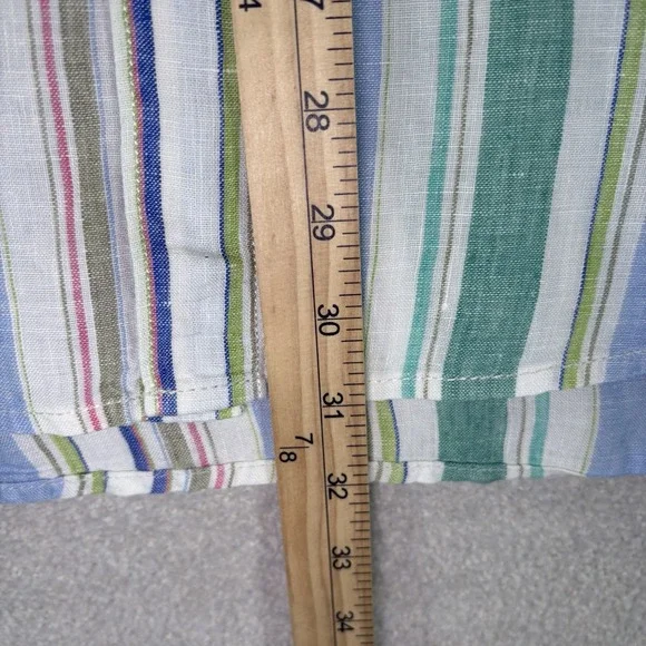 Tommy Bahama Shirt Mens L Linen Relax Long Sleeve Button Up Multicolor Striped - Picture 6 of 8